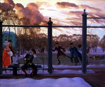 Korcsolyapálya télen alkotó: Konstantin Andreevic Somov