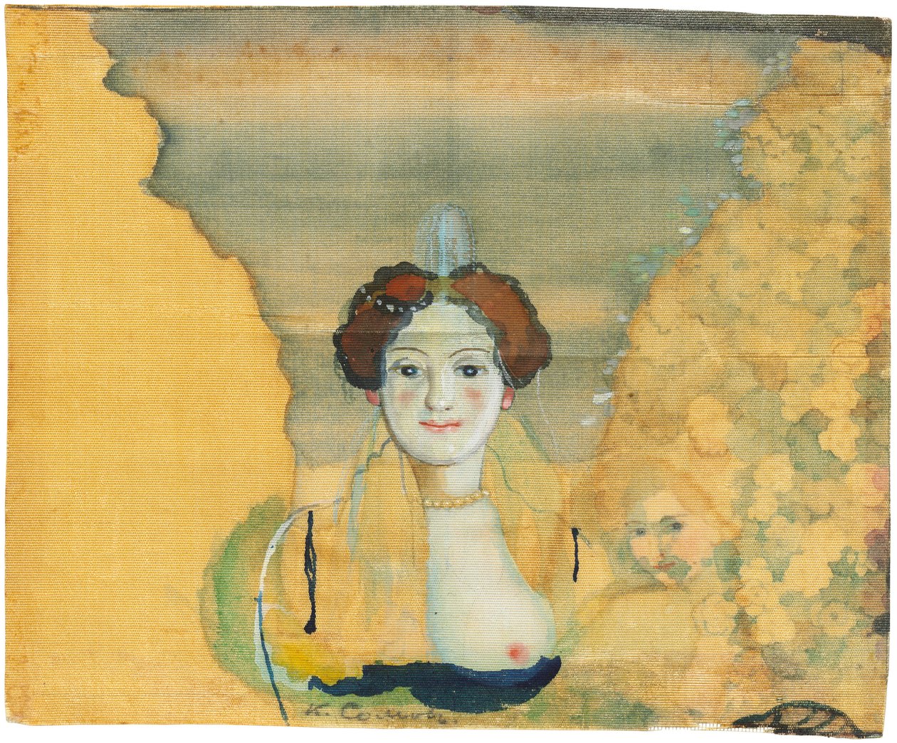Fiatal hölgy kerttel azon túl. alkotó: Konstantin Andreyevich Somov