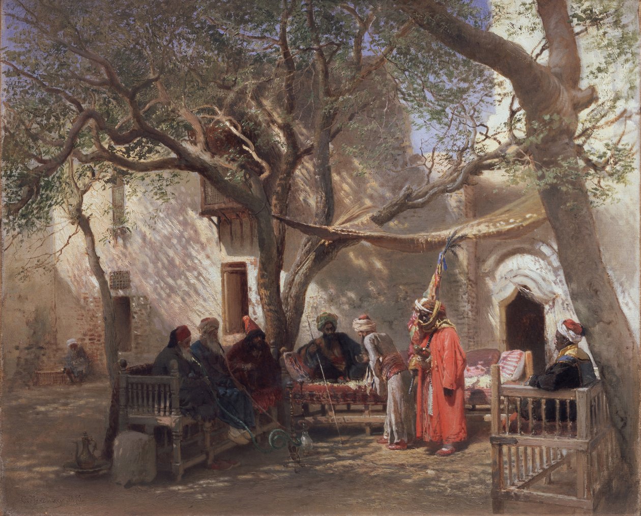 Dervisek Kairóban alkotó: Konstantin Egorovich Makovsky