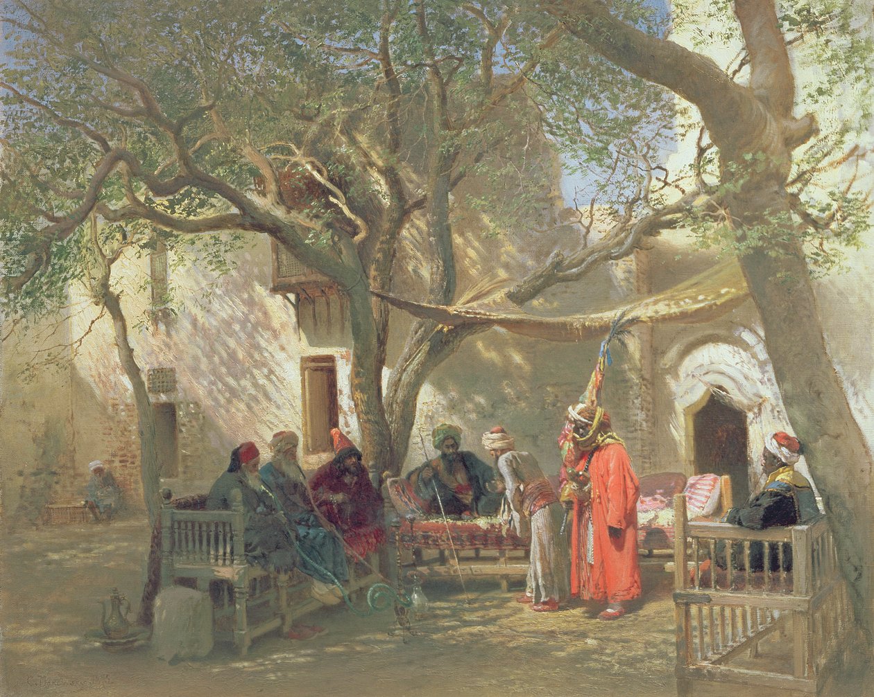 Dervisek Kairóban alkotó: Konstantin Egorovich Makovsky
