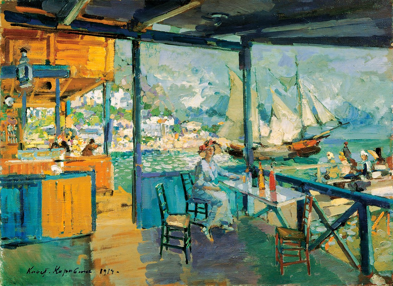 Móló Gurzufban, 1914. alkotó: Konstantin Alekseevich Korovin