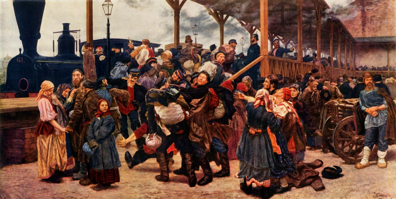 „Off to the War”, 1880, 1965. alkotó: Konstantin Savitsky