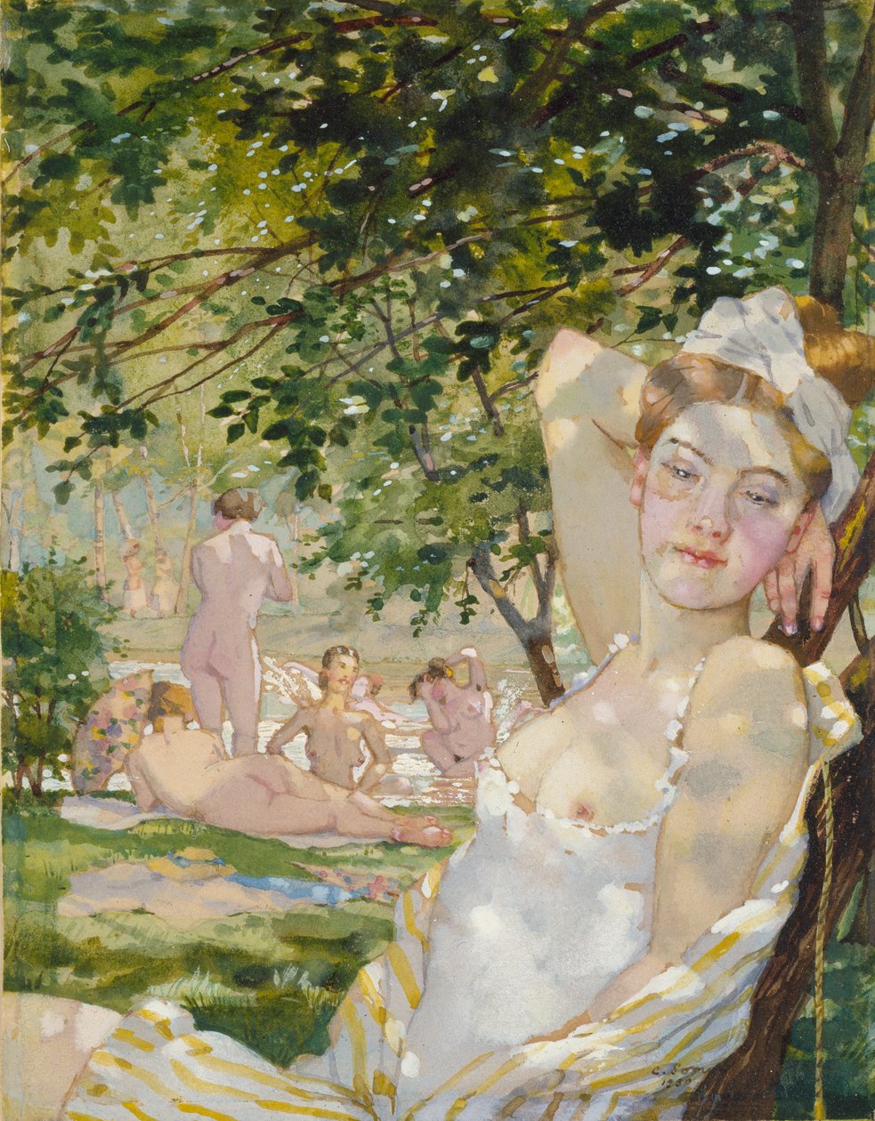 Fürdőzők a Napban, 1930 alkotó: Konstantin Somov