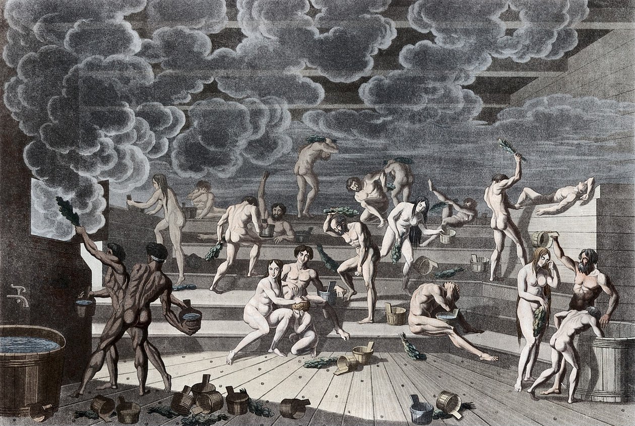 Orosz fürdőház, 1811 alkotó: Korneev