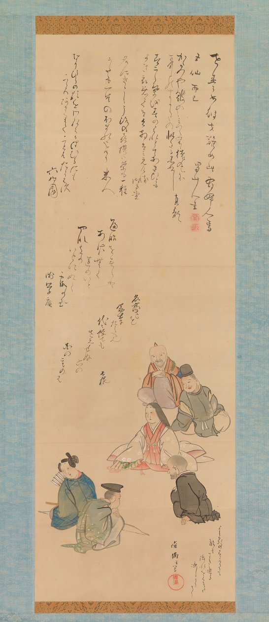 A hat költői halhatatlan, kb. 1810. alkotó: Kubo Shunman