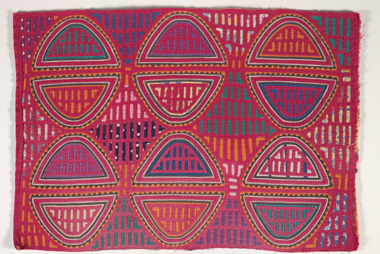 Shirt Panel (mola), 1950 körül (rátétes pamut) alkotó: Kuna Indian Culture