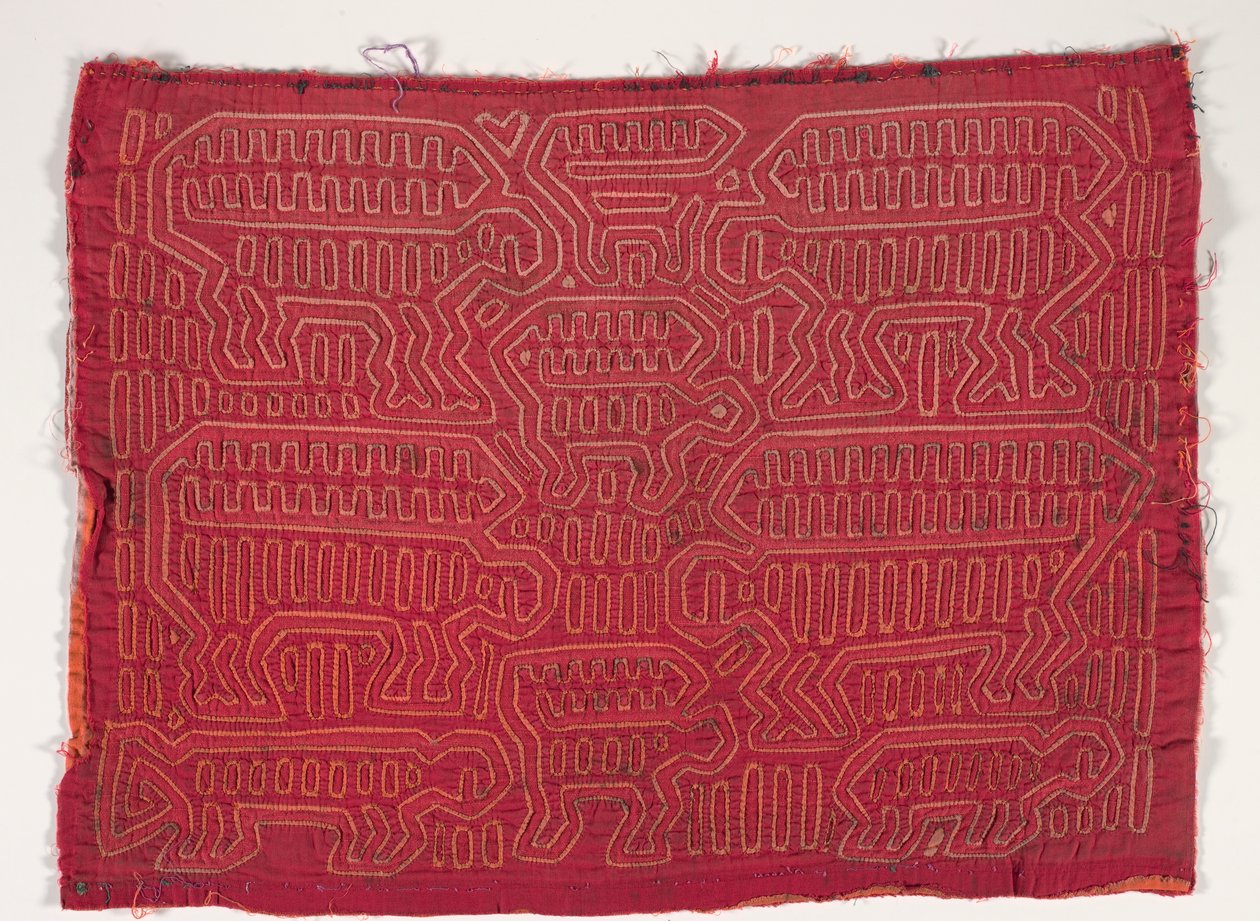 Shirt Panel (mola), 1950 körül (rátétes pamut) alkotó: Kuna Indian Culture