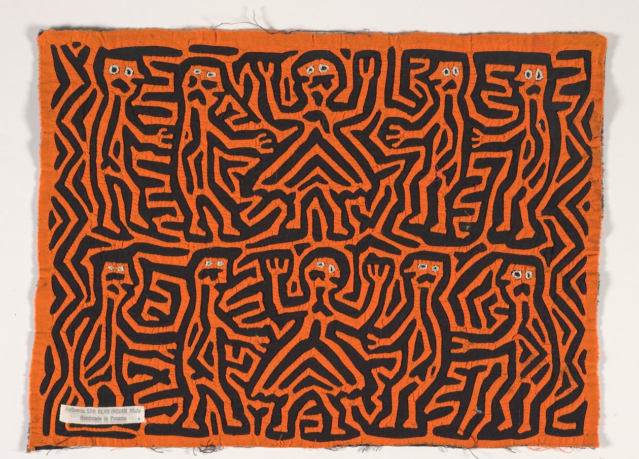 Shirt Panel (mola), 1950 körül (rátétes pamut) alkotó: Kuna Indian Culture