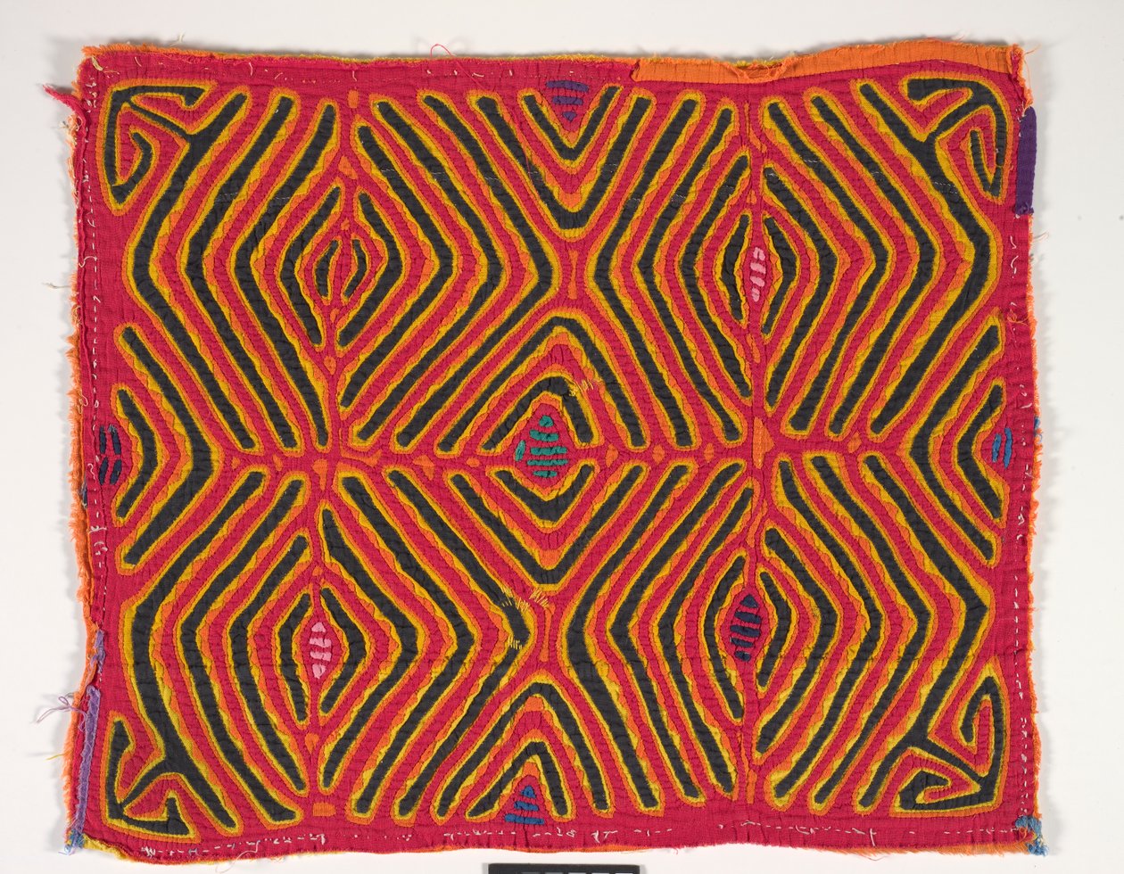 Shirt Panel (mola), 1950 körül (rátétes pamut) alkotó: Kuna Indian Culture