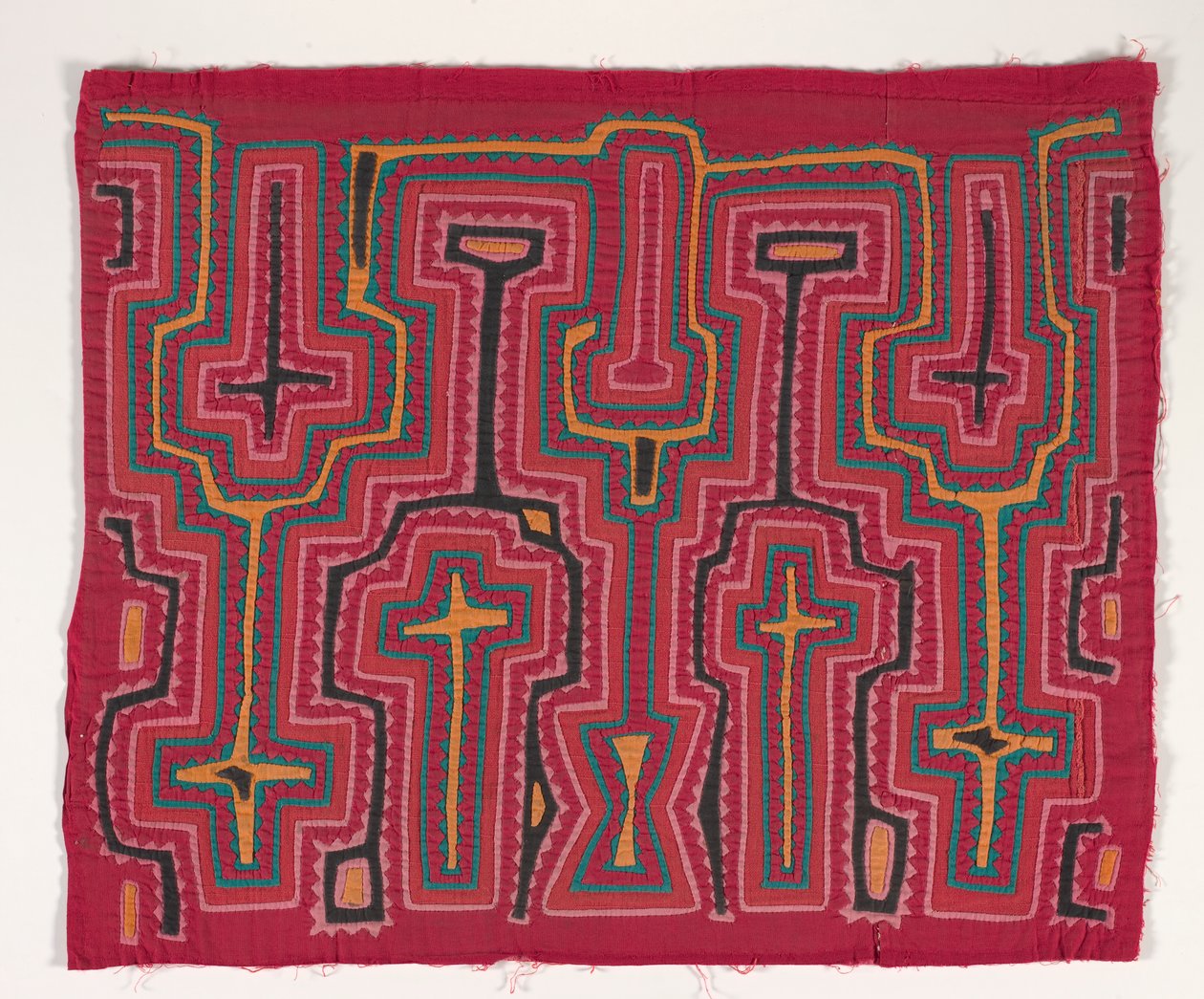 Ing panel (mola) (ratasztott pamut) alkotó: Kuna Indian Culture