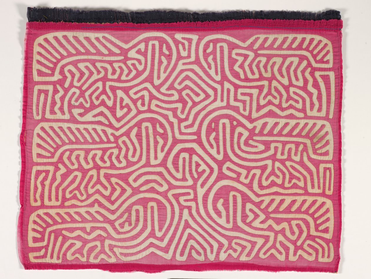 Ing panel (mola) (ratasztott pamut) alkotó: Kuna Indian Culture