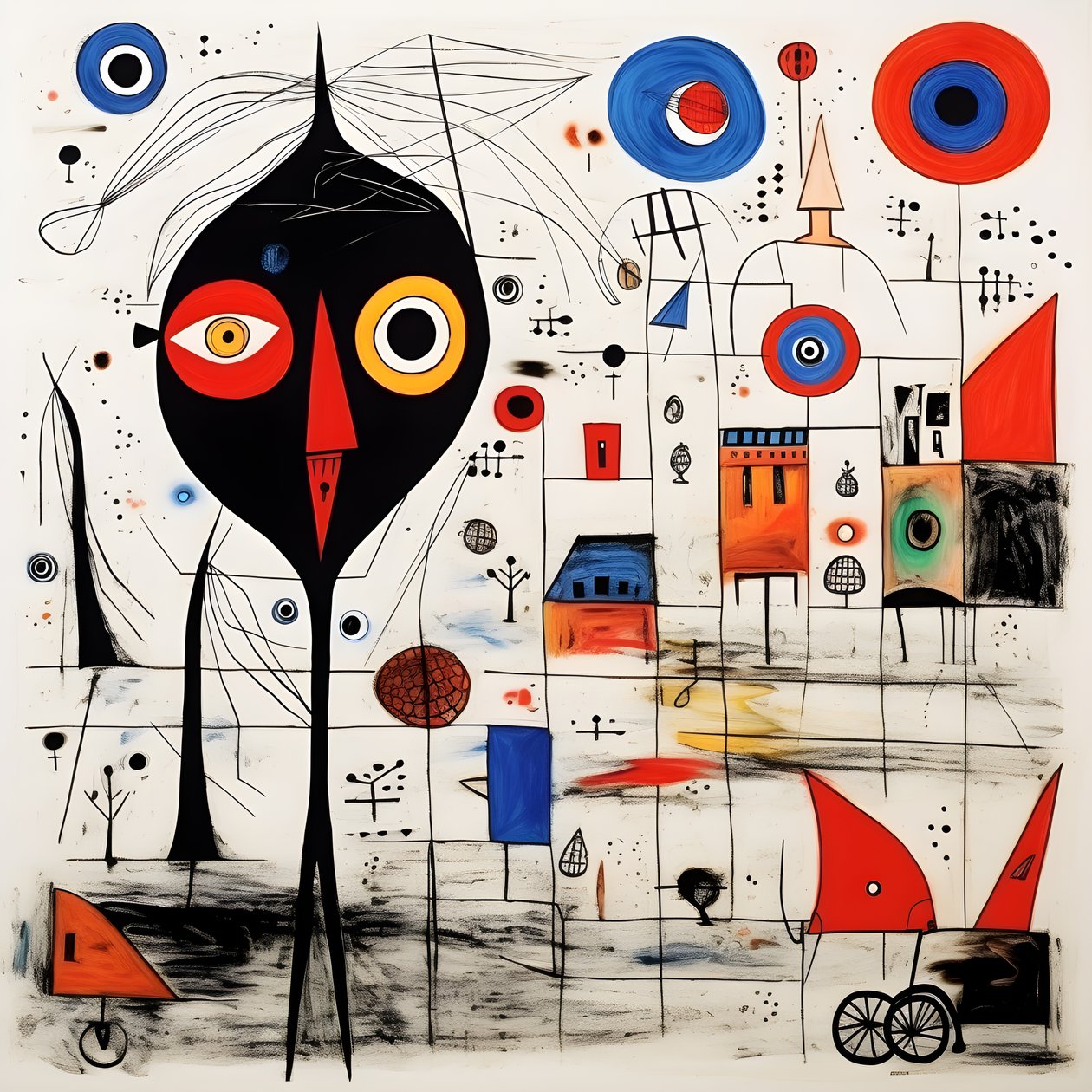 Surreale Illustrationen von Joan Miró. 2 alkotó: Kurt Heppke