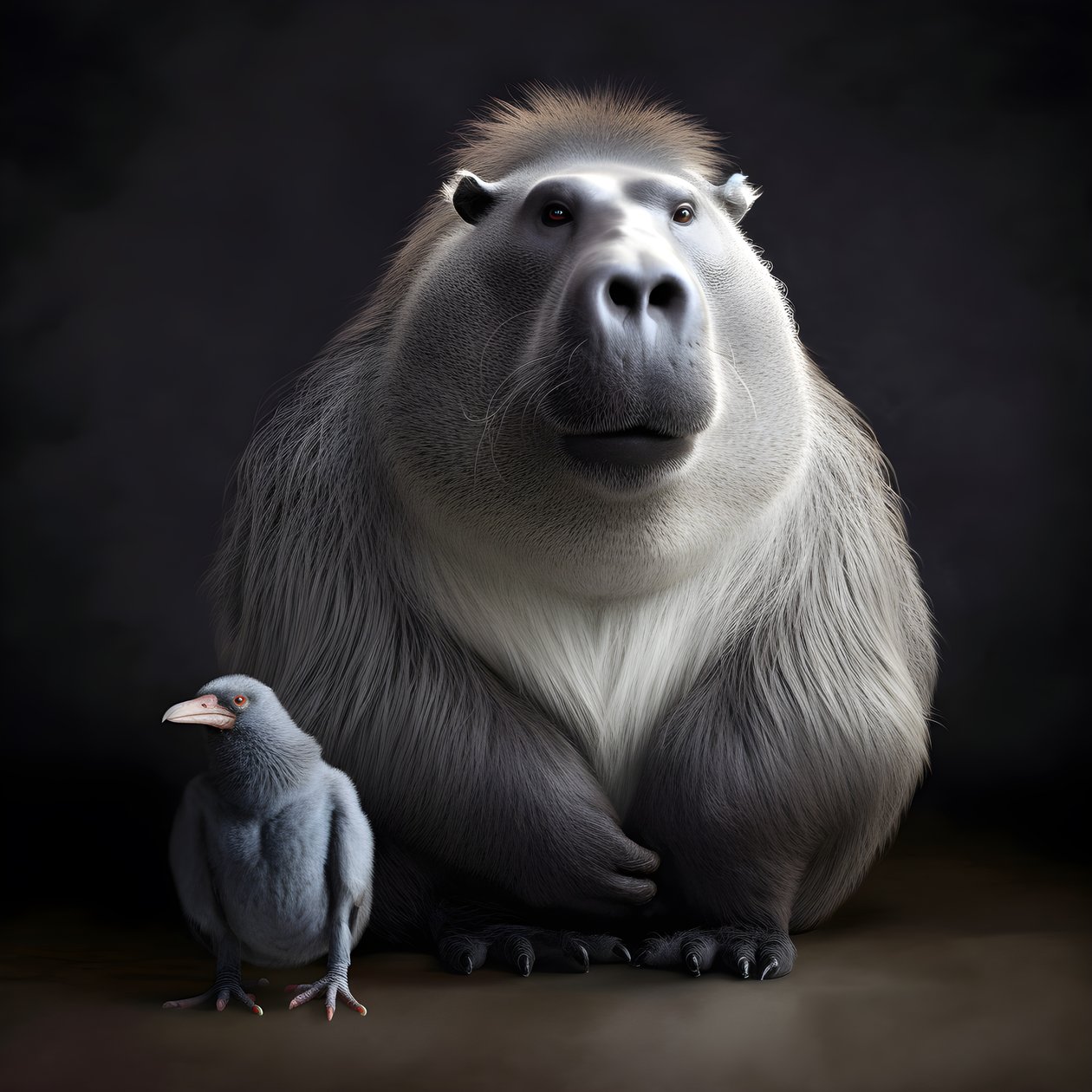 Capybara ezüsthátú gorillával keverve 3 alkotó: Kurt Heppke