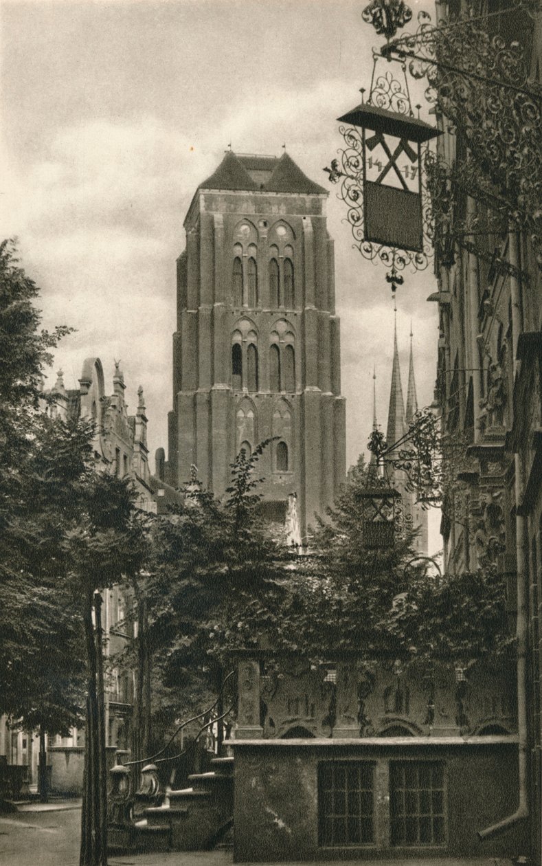 Gdansk. Jopengasse – Marienkirche, 1931 alkotó: Kurt Hielscher