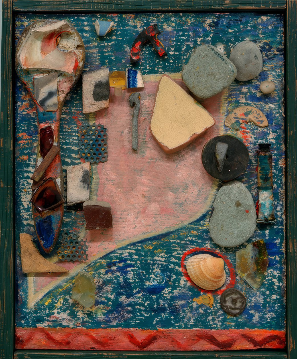 Kis Merz kép sok résszel alkotó: Kurt Schwitters