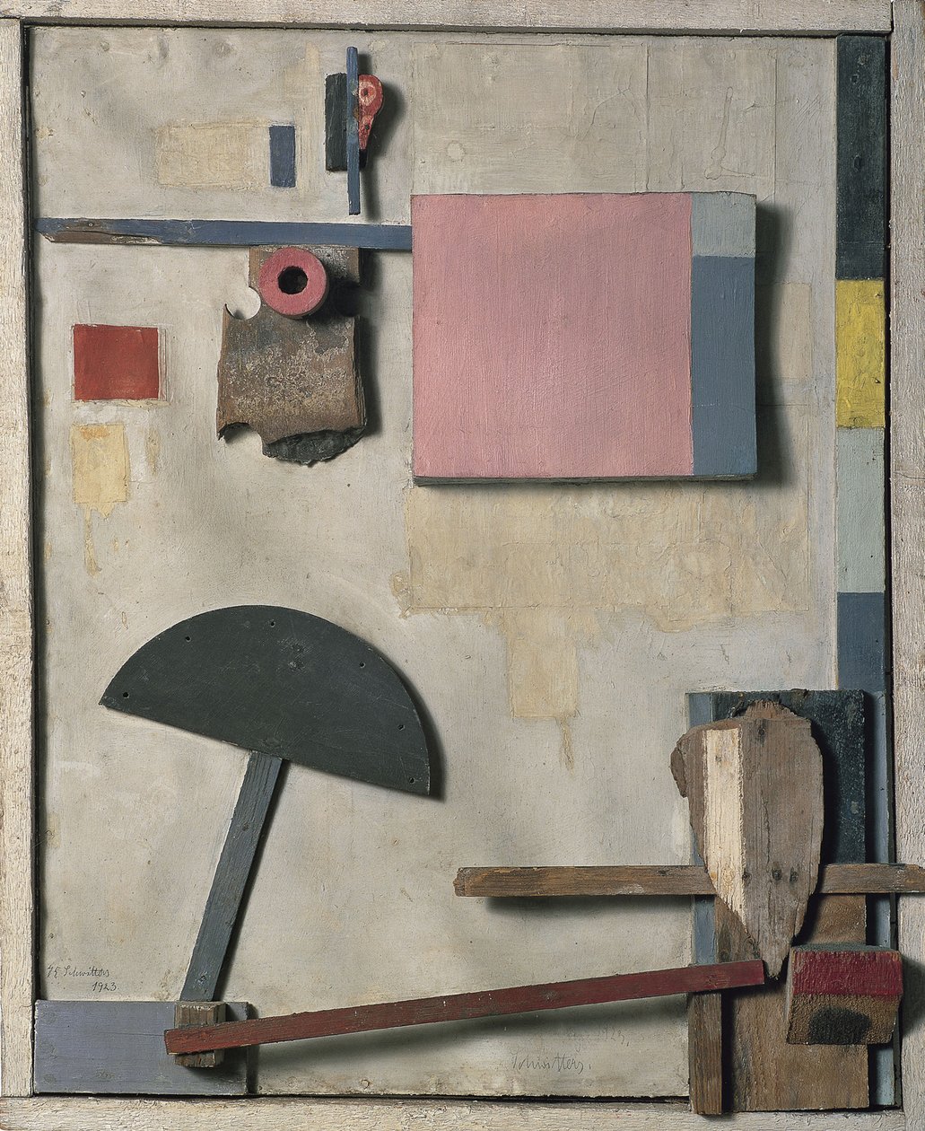 Merzbild Kijkduin, 1923 alkotó: Kurt Schwitters