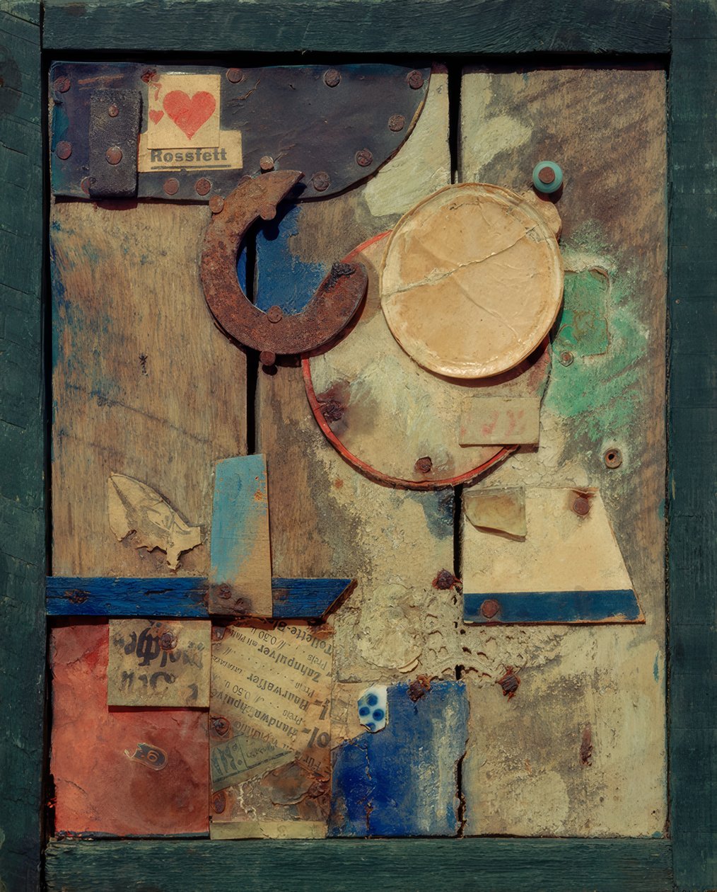 Cím nélkül (Merzbild Rossfett) alkotó: Kurt Schwitters
