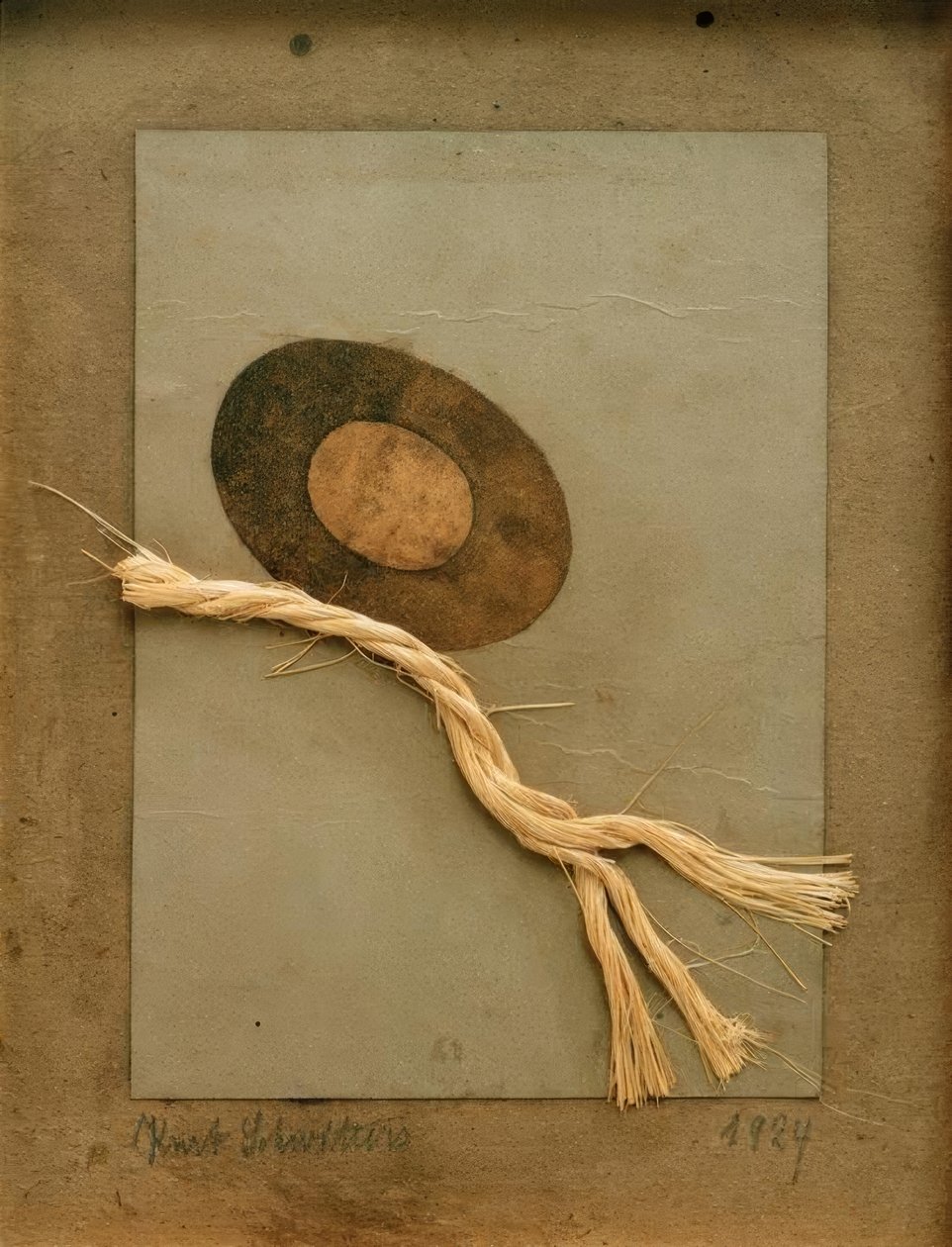 Cím nélkül (Merz rajz ívvel és húrral) alkotó: Kurt Schwitters