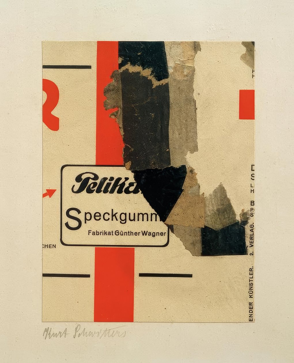 Cím nélkül (Bacon Gum) alkotó: Kurt Schwitters