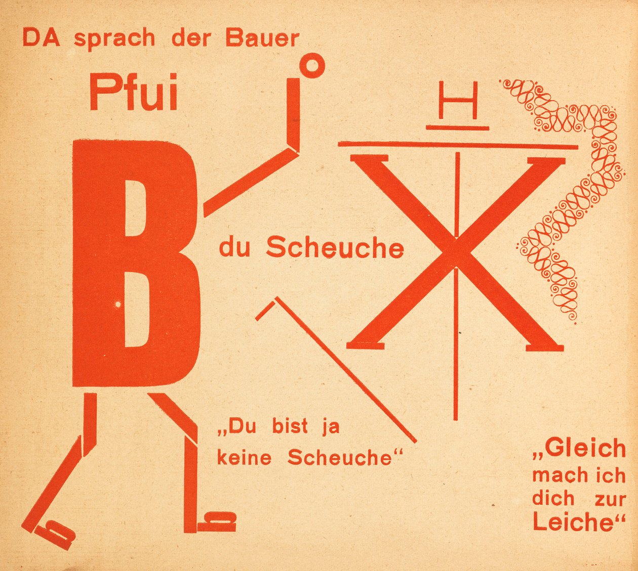 A madárijesztő. Mese A madárijesztő. Tündérmesék, 1925. alkotó: Kurt Schwitters