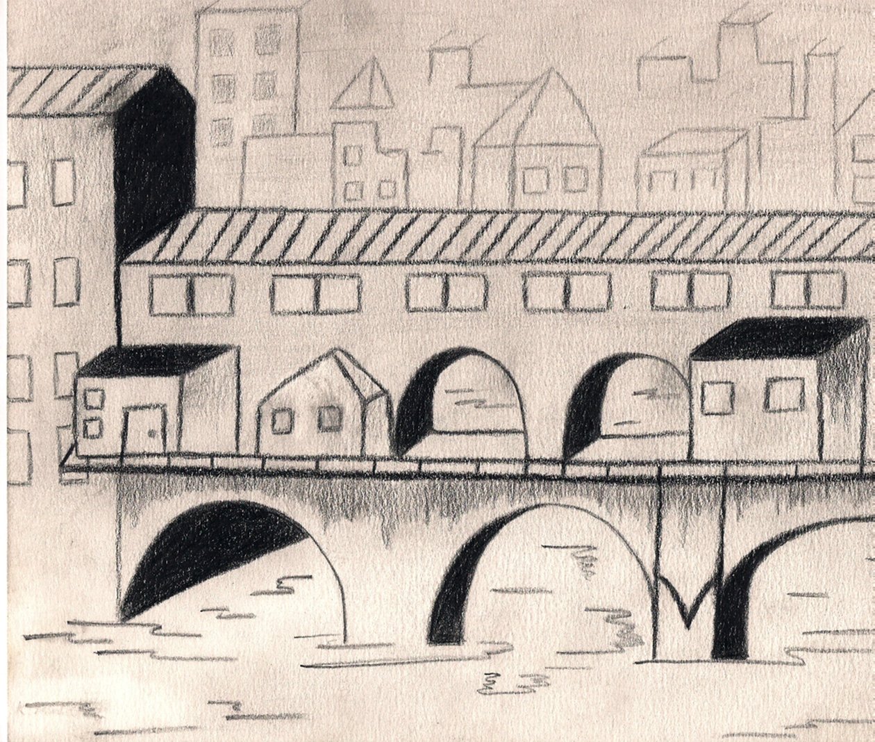 Olaszország, 2009 (szénceruza, papír) alkotó: Kurtis L. Miller