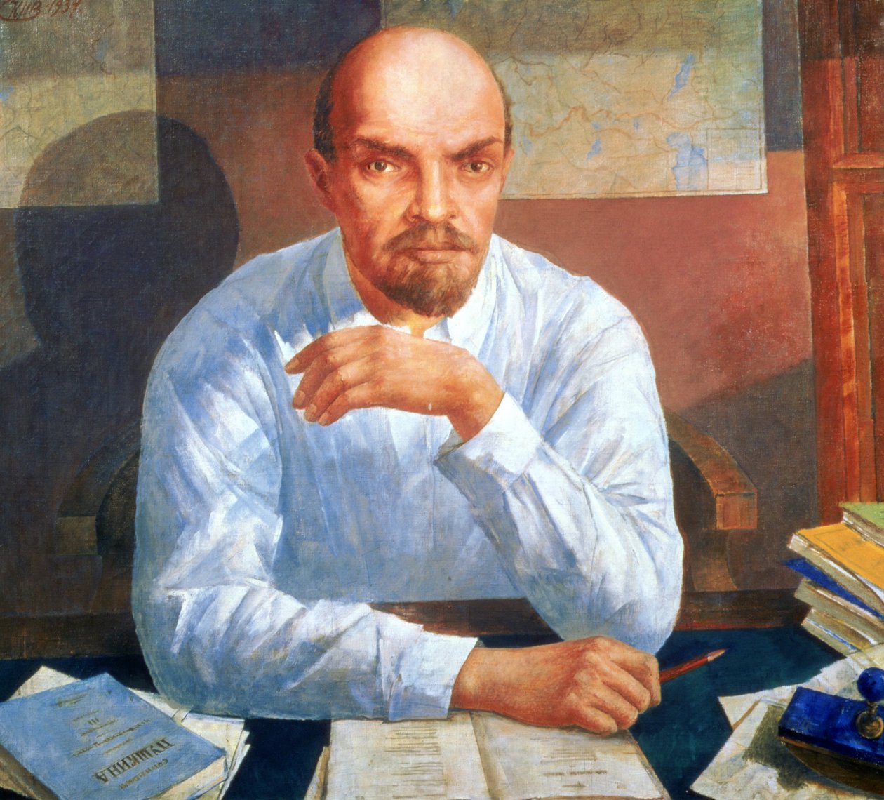 Vlagyimir Iljics Lenin (1870-1924) portréja, 1934 alkotó: Kuzma Sergeevich Petrov Vodkin