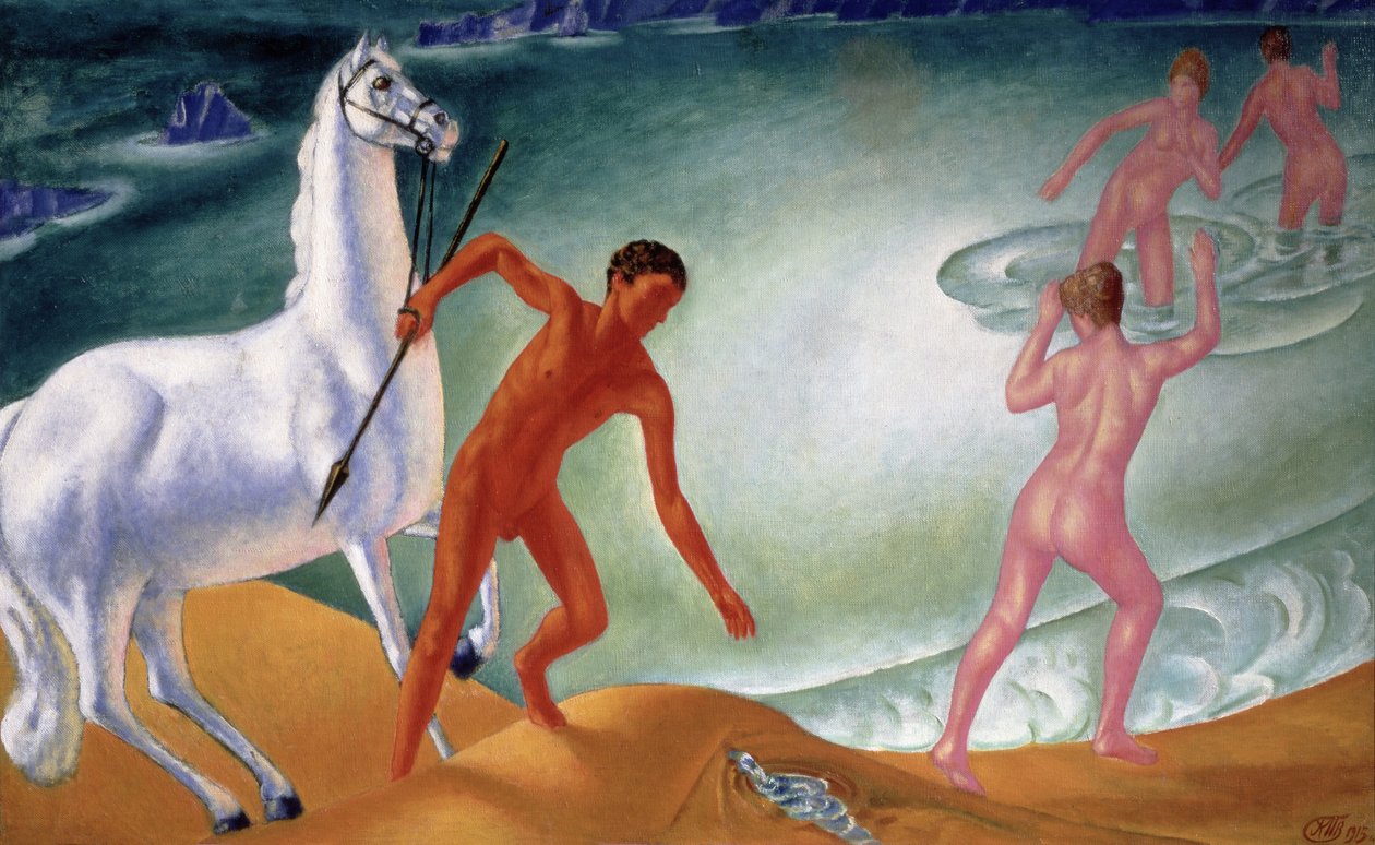 A szomjas harcos, 1915 alkotó: Kuzma Sergeevich Petrov Vodkin
