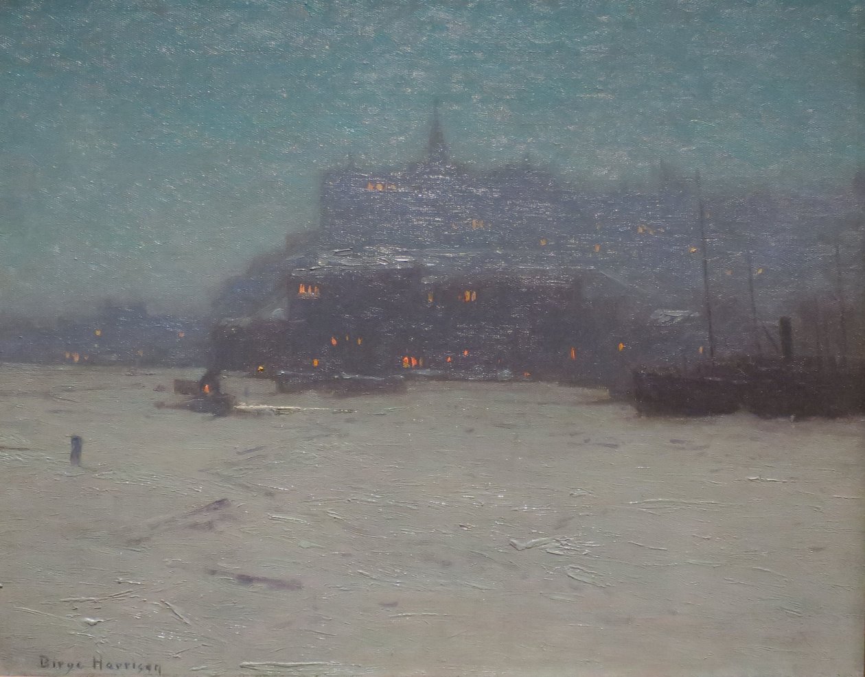 Quebec a kikötőből, c. 1910, High Museum.JPG alkotó: Lowell Birge Harrison