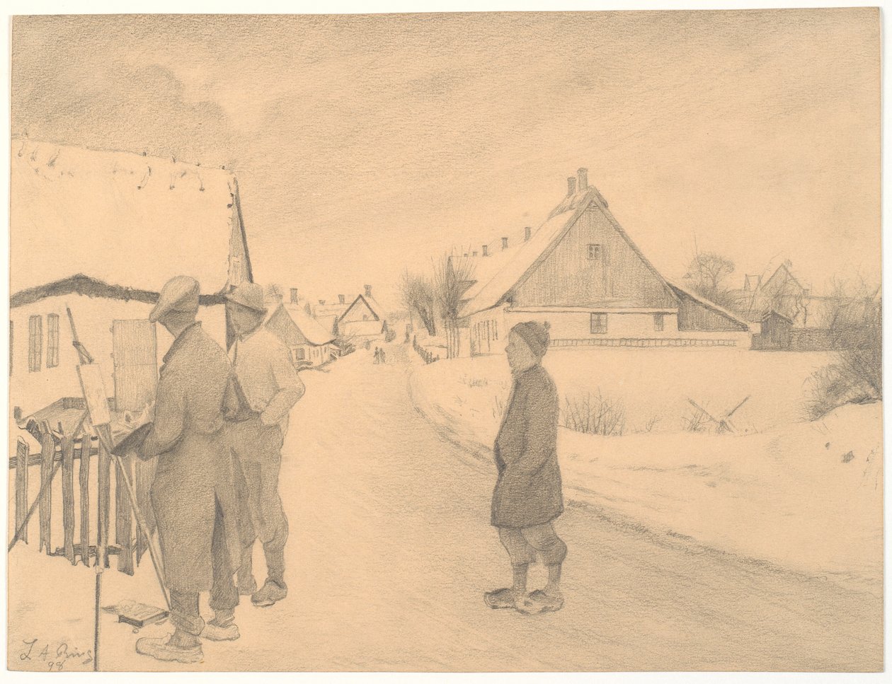 A festő a faluban alkotó: Laurits Andersen Ring