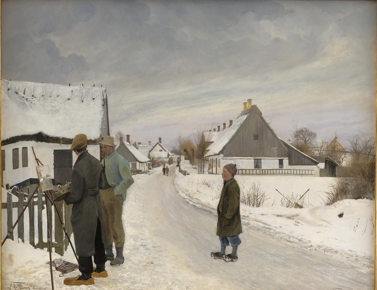 A festő a faluban alkotó: Laurits Andersen Ring