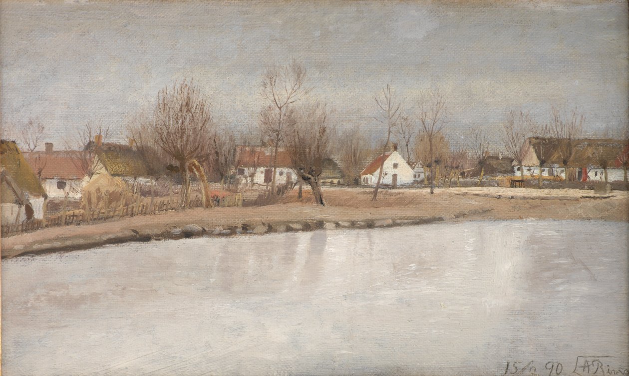 A falusi tó Ringnél, Zélandon alkotó: Laurits Andersen Ring