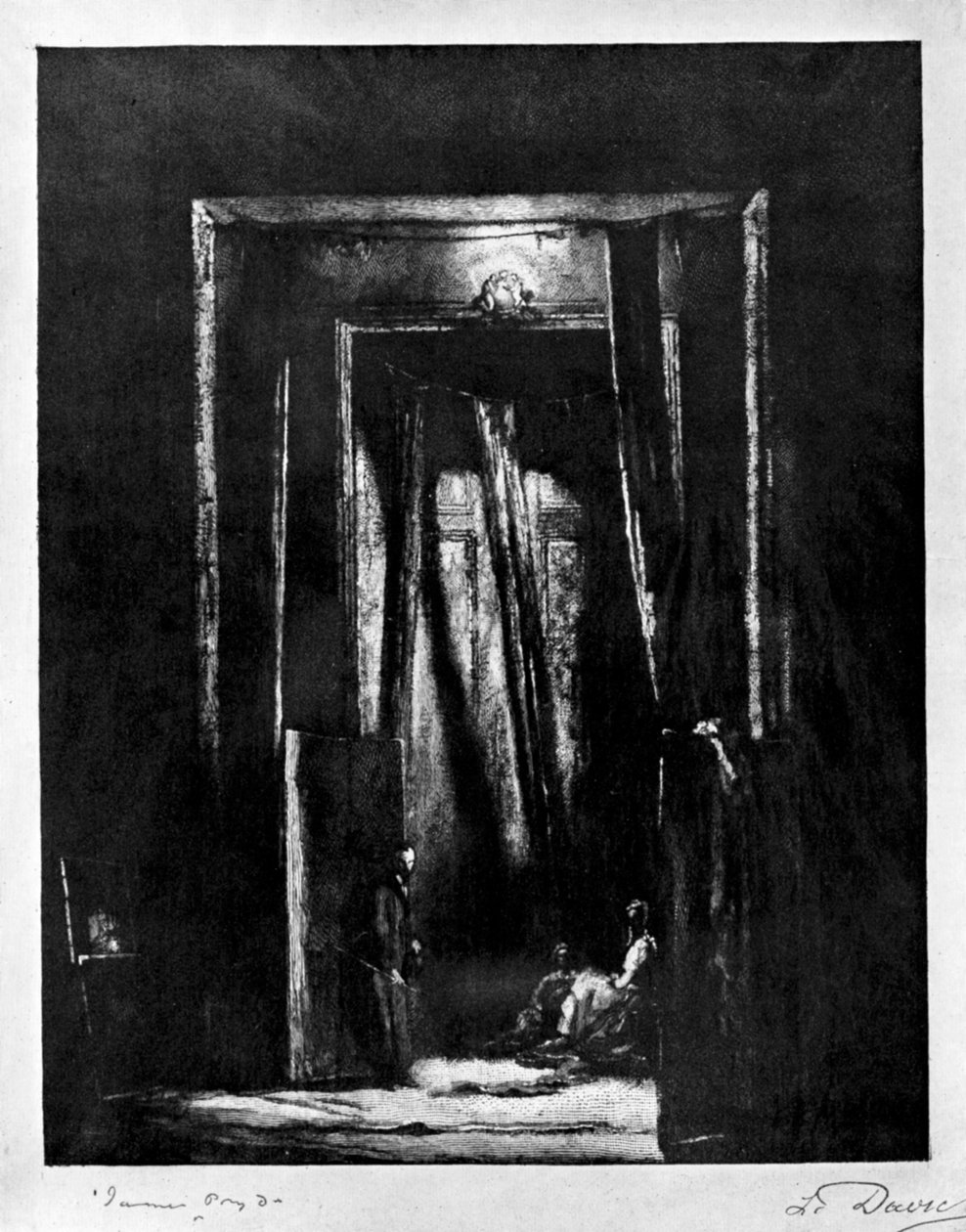 A baljós beltér, 1930. alkotó: L. Daviel