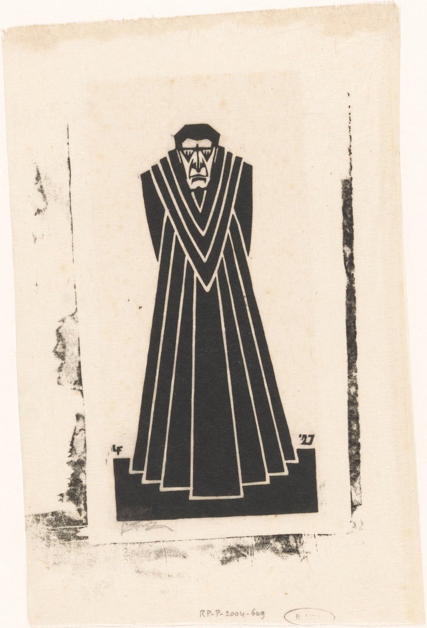 Pap tógában alkotó: L. Fritz (signed by artist)