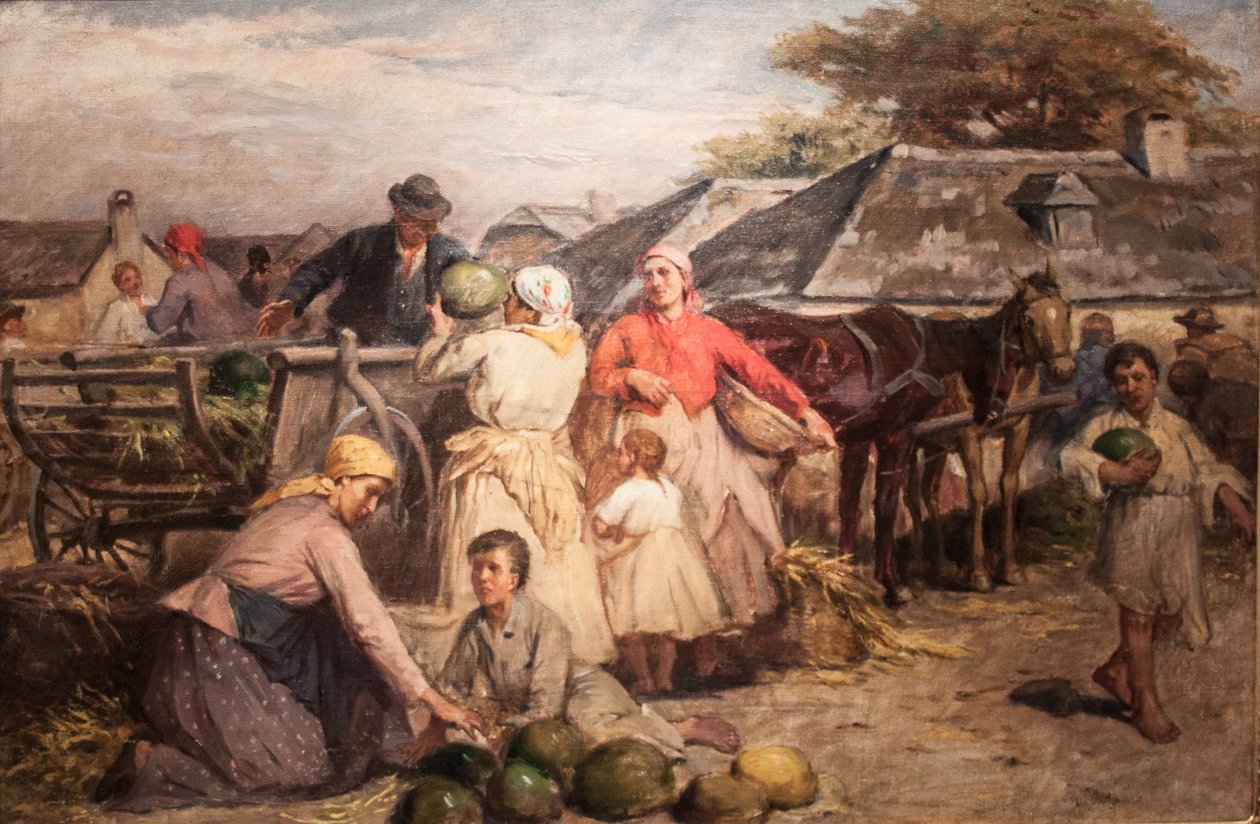 DinnyevasarnEnglish: Market_of_Melonsn alkotó: Lajos Deak Ebner