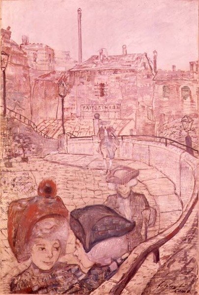 Vasárnap délután Comóban, 1911-12 alkotó: Lajos Gulácsy