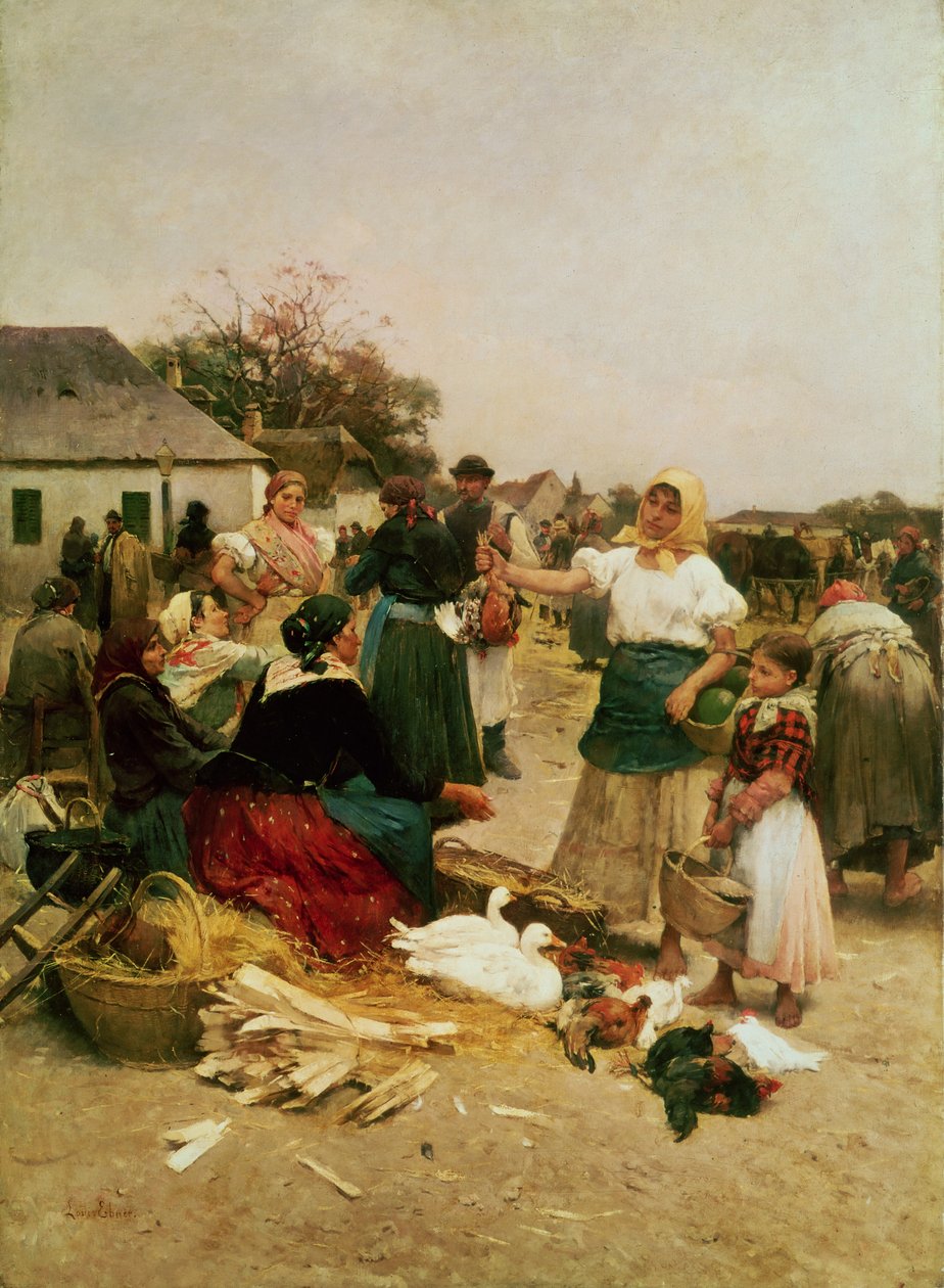 Baromfipiac, 1885 alkotó: Lajos Deak Ebner
