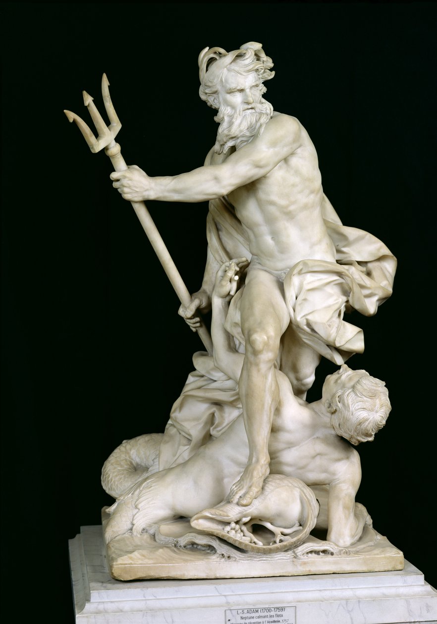 A Neptunusz megnyugtatja a hullámokat, 1757 (márvány) alkotó: Lambert Sigisbert Adam