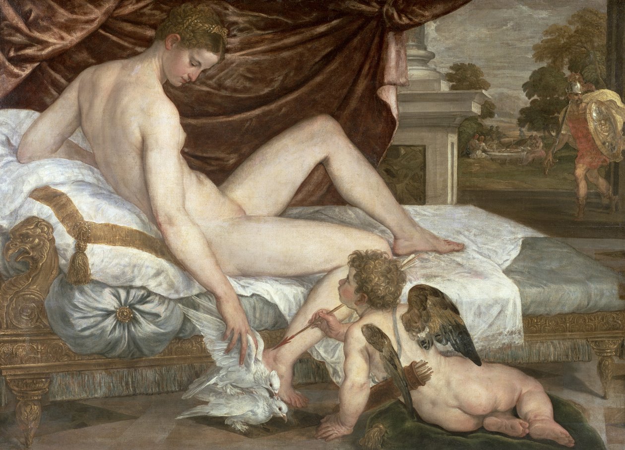 Vénusz és Ámor, 1555 körül alkotó: Lambert Sustris