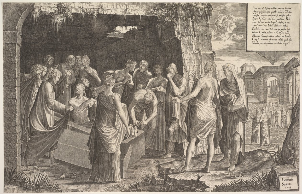 Lázár feltámasztása, 1544. alkotó: Lambert Suavius