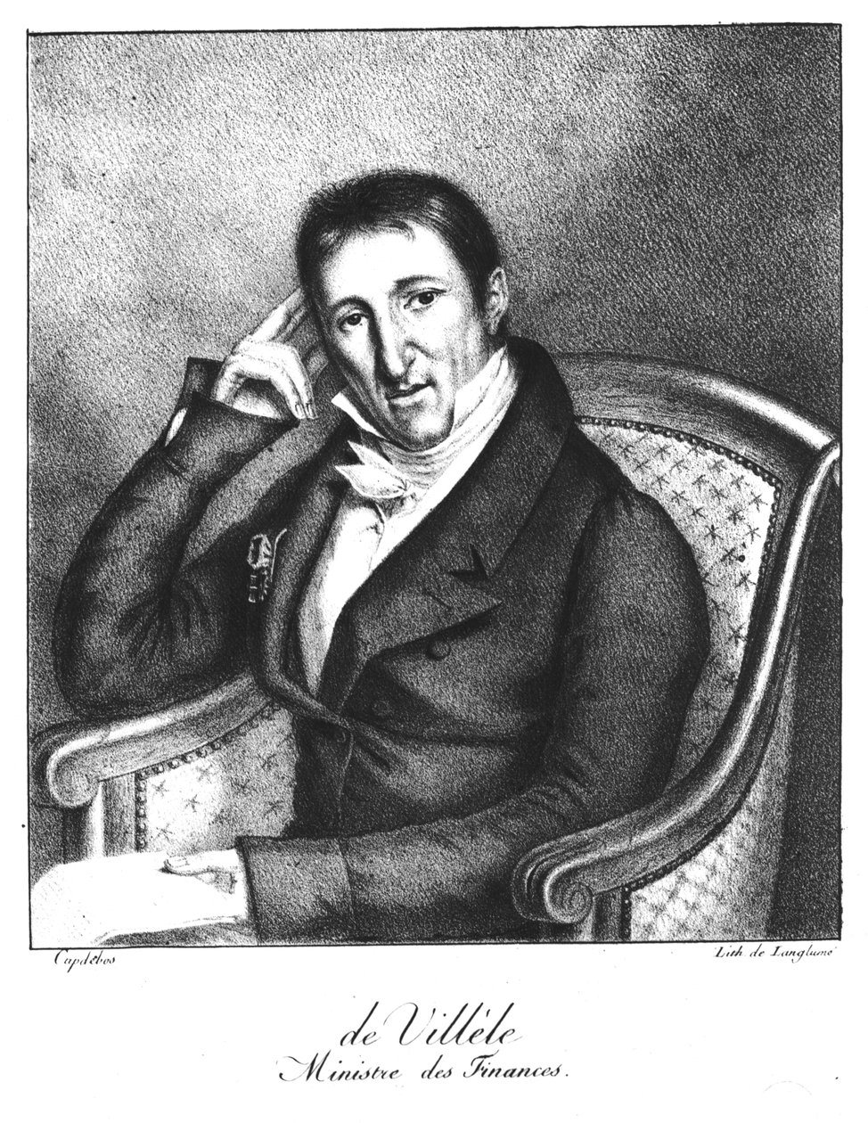 Jean Baptiste Villele grófjának (1773-1854) portréja alkotó: Langlume