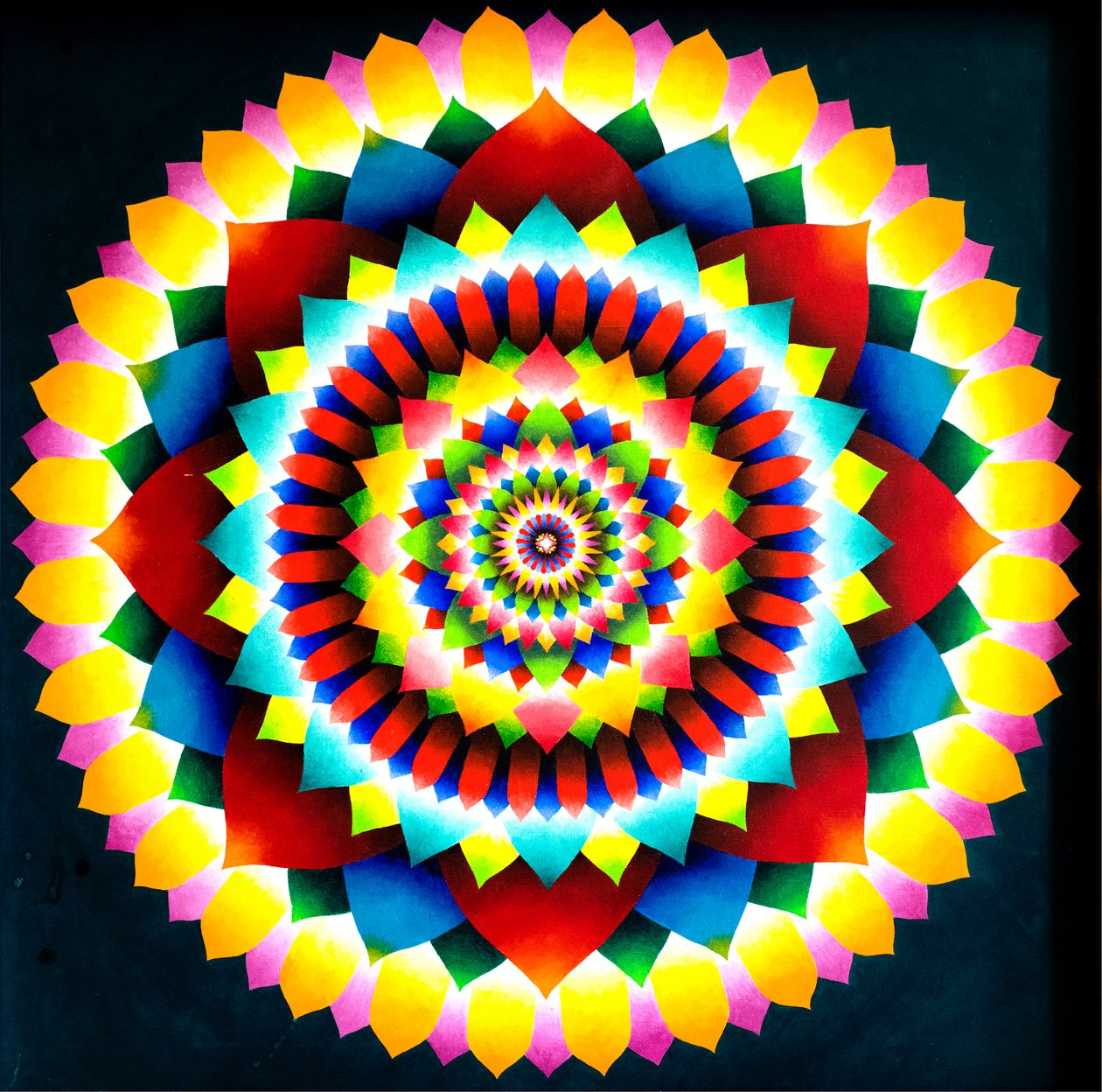 Pszichedelikus mandala, 1969 alkotó: Larry Smart
