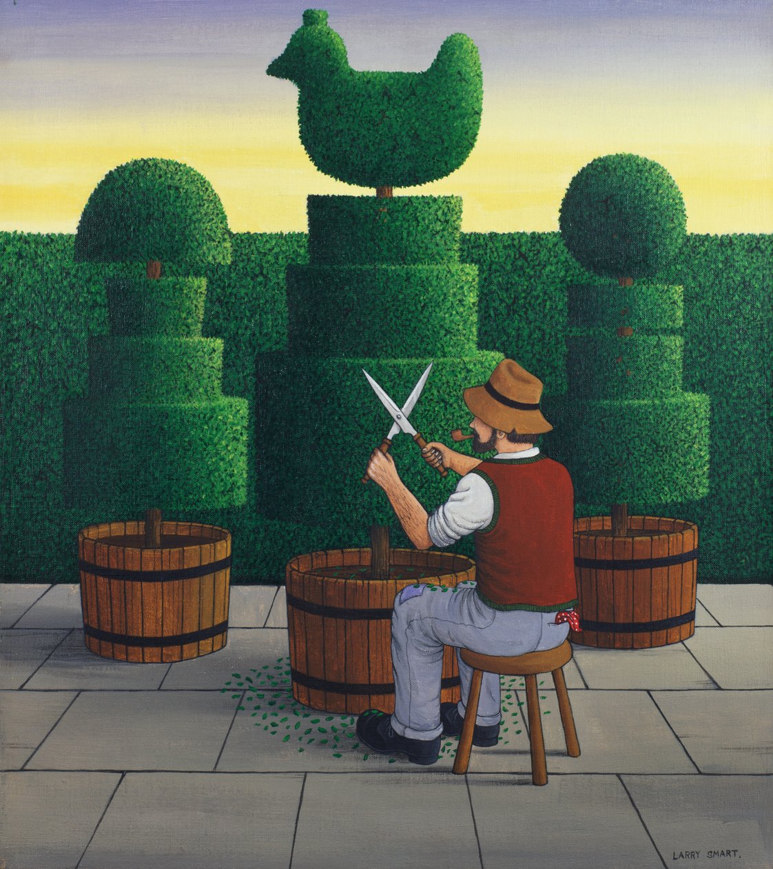 A kertész, 1986 (akril vászonra) alkotó: Larry Smart