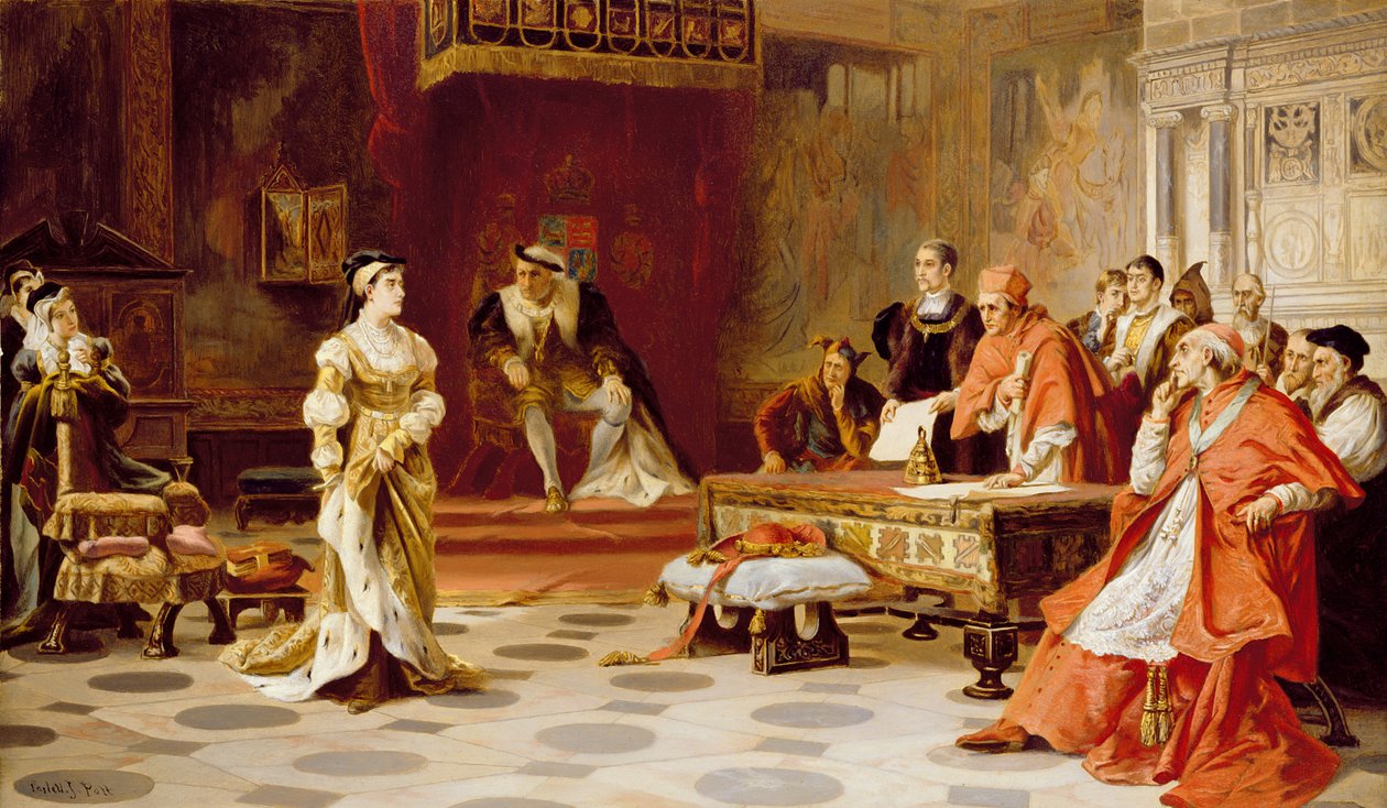 Katalin királynő pere, 1880 körül alkotó: Laslett John Pott