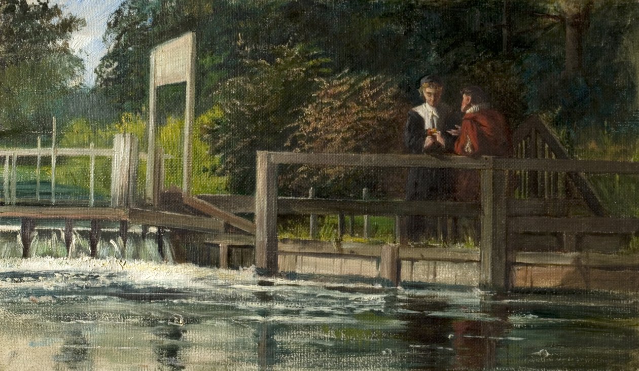 The Trysting Place (olaj, vászon, deszkára fektetve) alkotó: Laslett John Pott