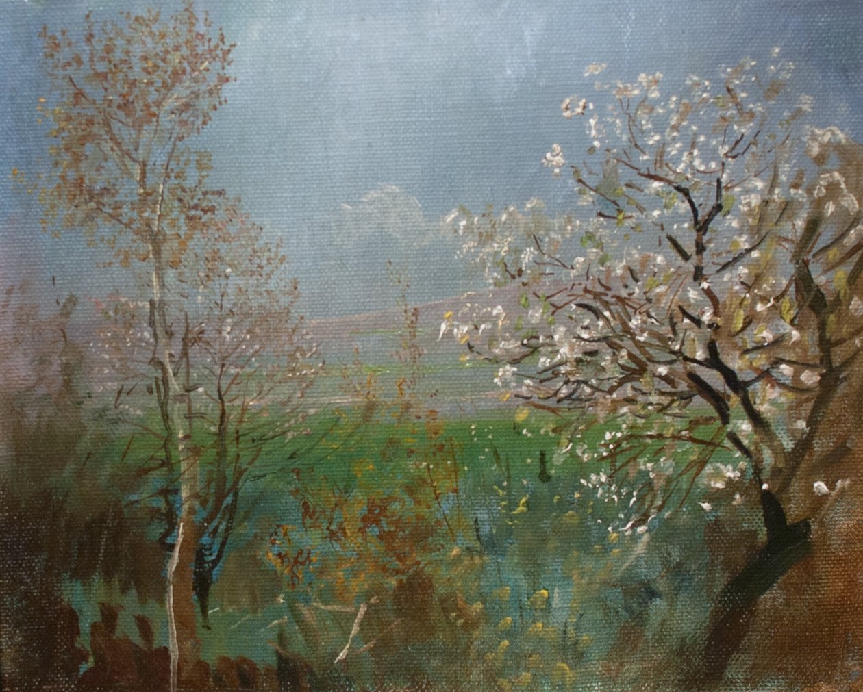 Blossoming_treenMagyar: Viragzo fan alkotó: Laszlo Mednyanszky