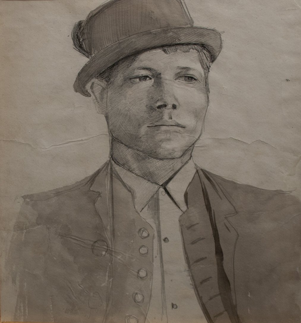 Boy_with_a_hatnMagyar: Kalapos fiun alkotó: Laszlo Mednyanszky