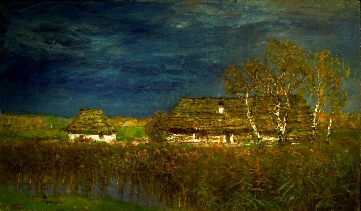 Tanyan Angol: Farmsteadn alkotó: Laszlo Mednyanszky