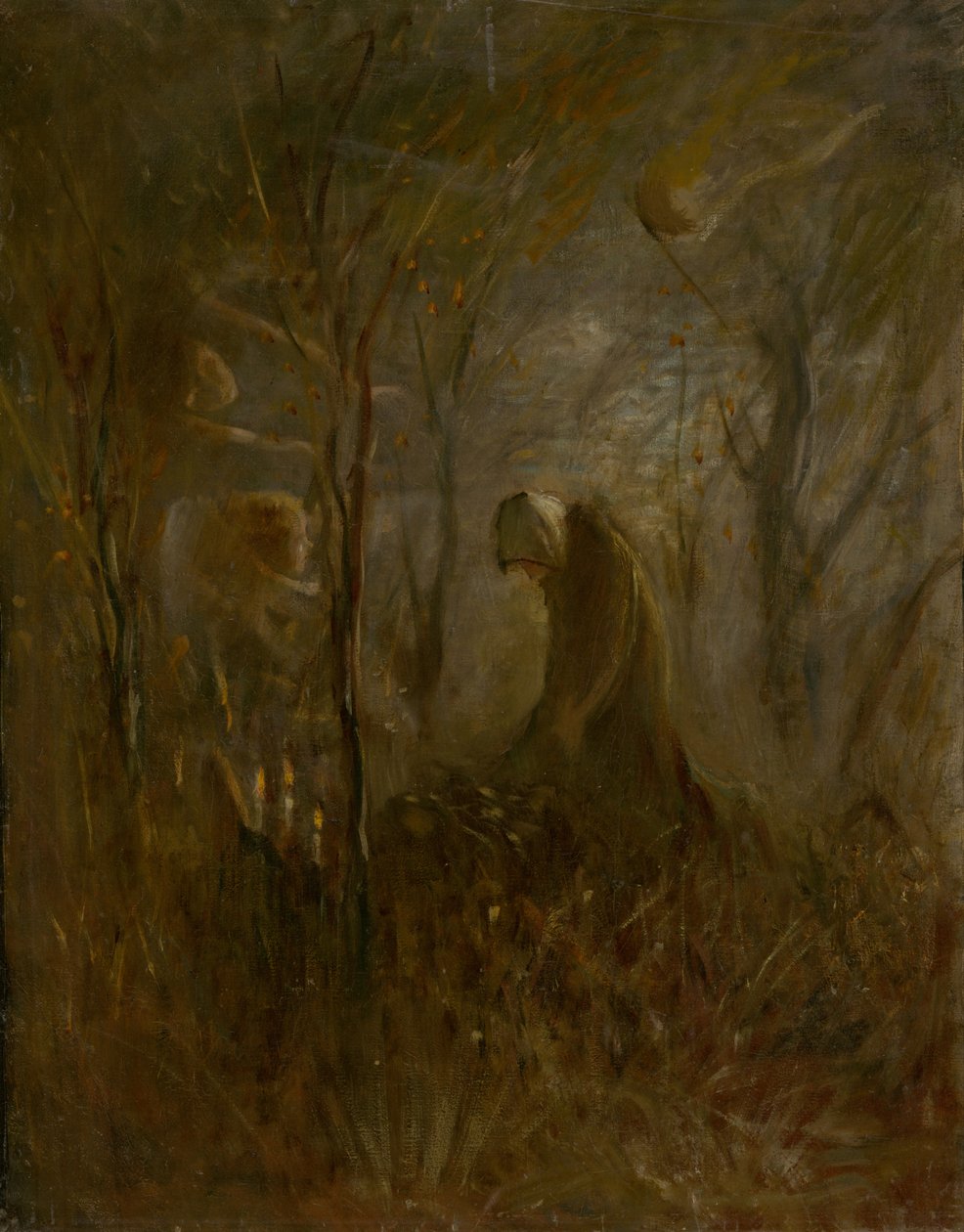 Imádság a sír felett, 1895. alkotó: Laszlo Mednyanszky