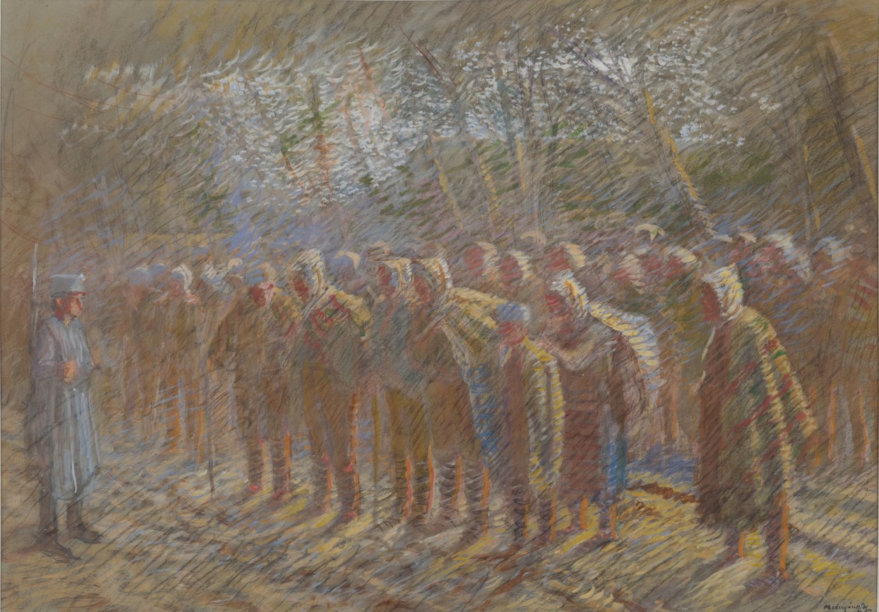 A hadifoglyok, 1914. alkotó: Laszlo Mednyanszky