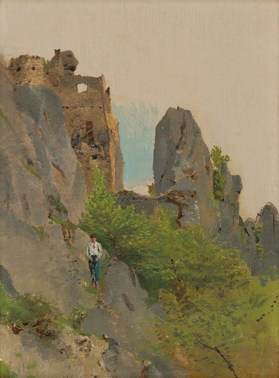 Kilátás a Sú? Ovské romjaira, 1875-85 alkotó: Laszlo Mednyanszky